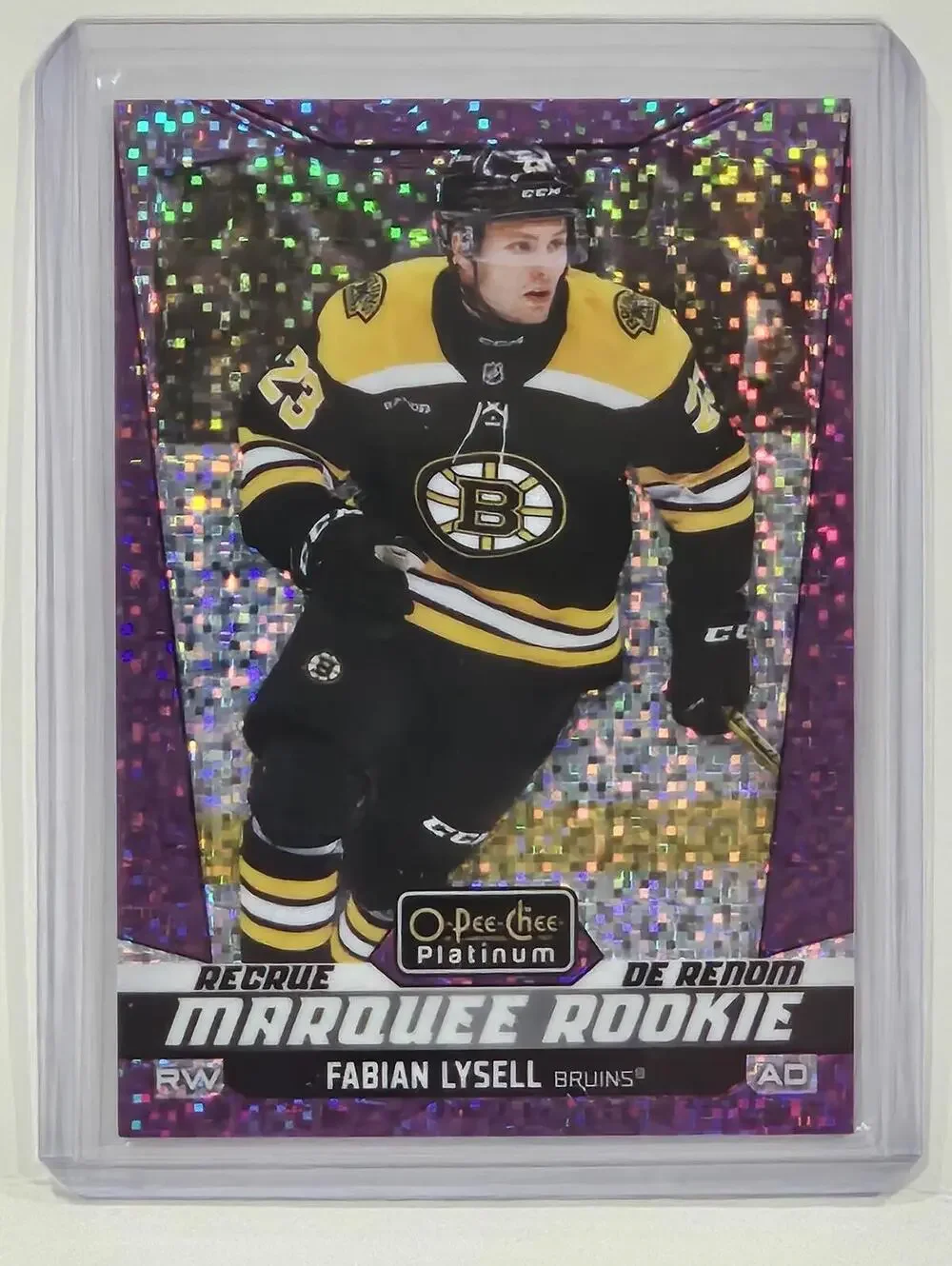 2022-23 O-Pee-Chee Platinum Fabian Lysell Marquee Rookie Violet Pixels #216 /299